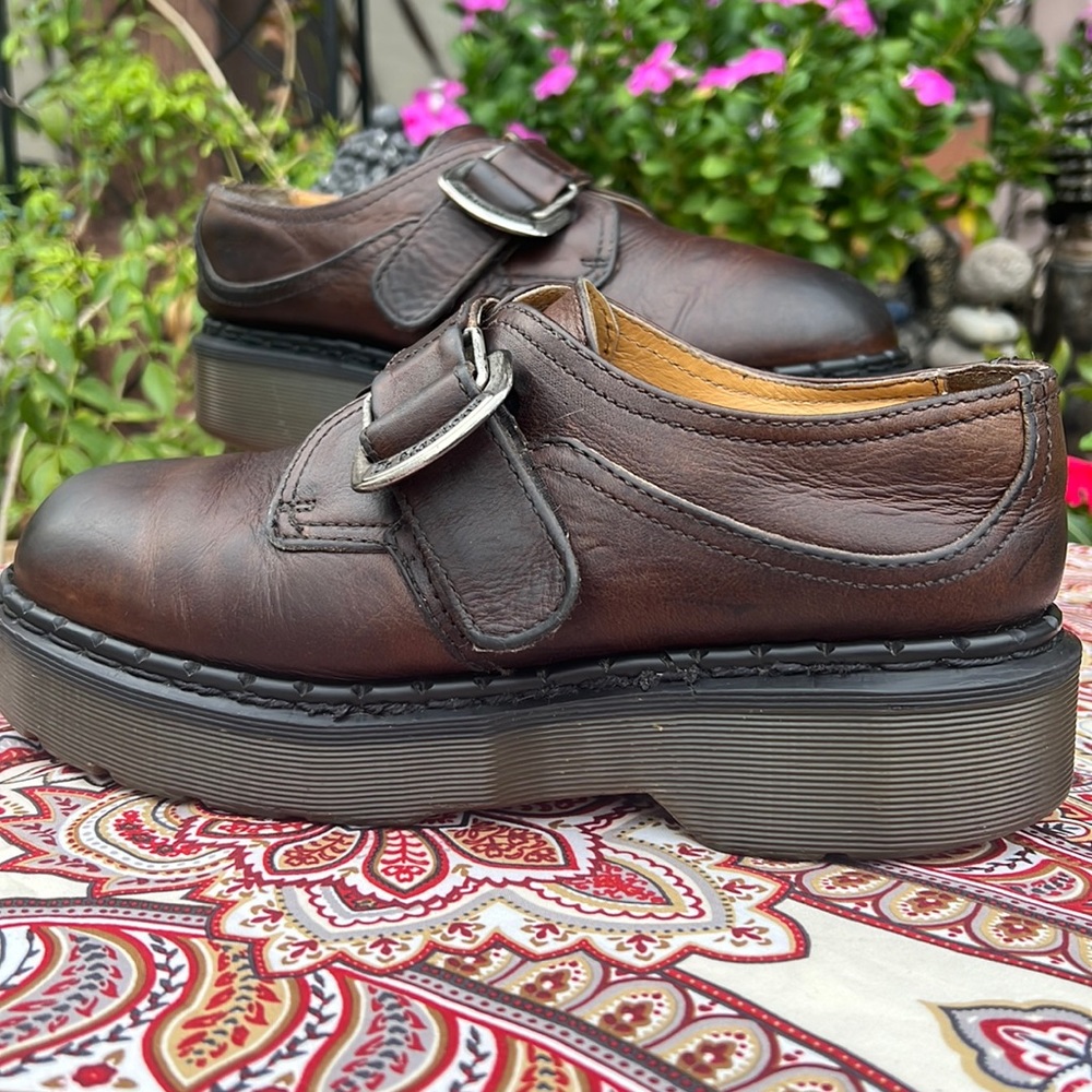 🏴󠁧󠁢󠁥󠁮󠁧󠁿 Dr. Martens MIE Chunky Monk Strap Platform Loafers UK 8